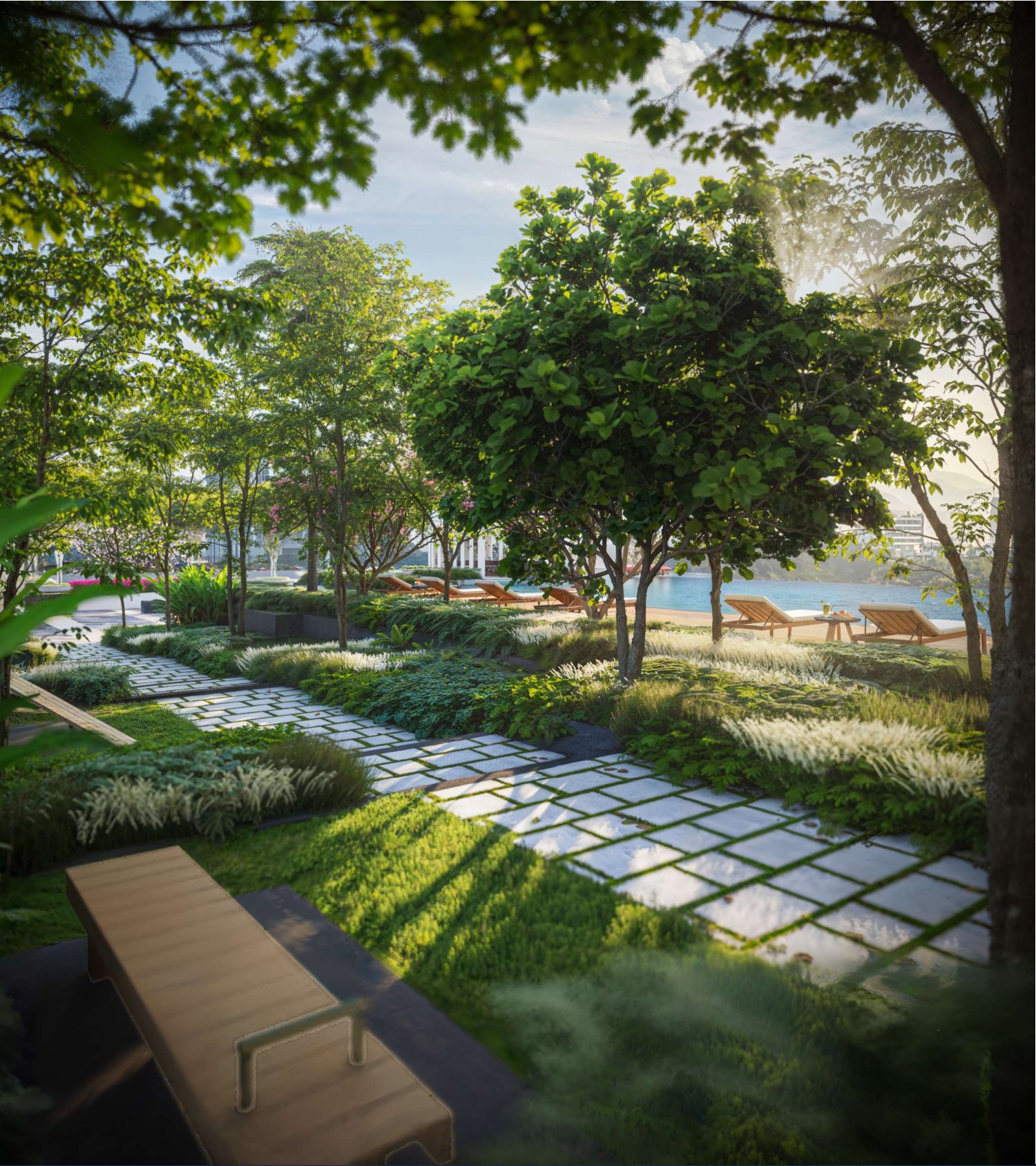 Wellness Garden at Sevora Residence, artist's impression